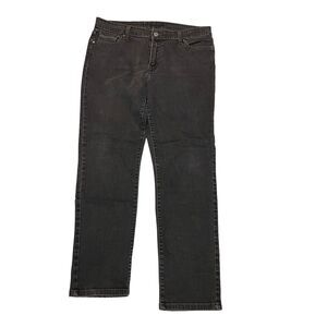 Levi's Classic Mid Rise Skinny Jeans Womens Size 16 Black Stretch Denim